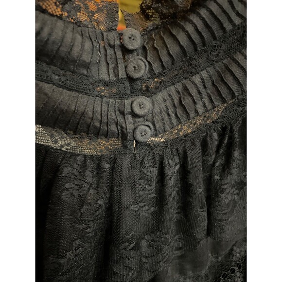Doen Oralie Lace Tiered Dress size S NWT A-Line Black Witchy Whimsigoth - Picture 14 of 15